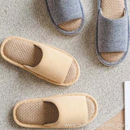 Women Home Linen Slippers Non-slip